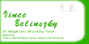 vince belinszky business card